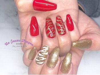 アン ジョーヌドラゴ/【自爪ネイル】手書きアート