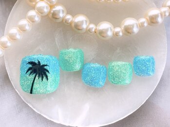 ネイルサロンフォーユー(for u)/ヤシの木ネイル￥6500