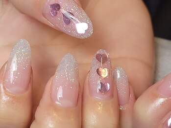 エムユーファイブネイル(MU5-nail)/【スカルプ】ラメグラ+追加art