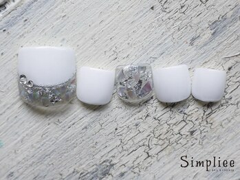 シンプリー ネイルアンドアイラッシュ 祖師谷大蔵店(Simpliee Nail&Eyelash)/定額7900シェル フットネイル