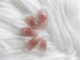 【春ネイル】お花ネイル