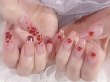 ミルキーウェイバイミーネイル 南堀江店(Milkyway by menail)/ガーリーネイル/ハートネイル
