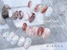 期間限定ニュアンス秋ネイル