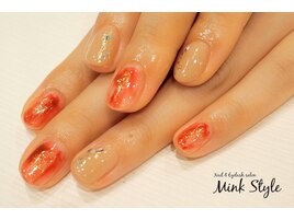 ニュアンスネイルボルドー系