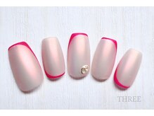 スリー 自由が丘(THREE)/マットピンクネイル