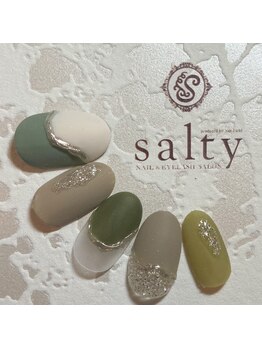 ネイルアンドアイラッシュサロン ソルティ 寺田町(salty)/ニュアンスネイル