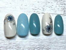 ネージュ バイ リアンジュ 辻堂(Neige by Reange)/冬　お花ネイル