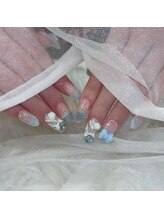 リンドネイル バイ モカ アンド ララ(Lind nail by moca and LaLa)/水色ネイル