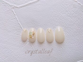 ネイルサロン クリスタルリーフ(Nailsalon Crystal Leaf)の写真/【ヌーディースキンワンカラー¥4580】シンプルこそ技術が重要◎細部まで丁寧に施術することで綺麗な指先に!