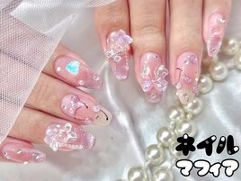 キラキラさくらんぼネイル