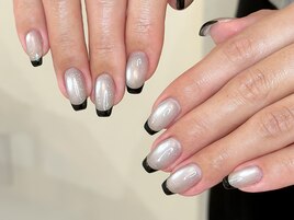 うるまぐ×黒フレンチネイル