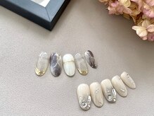 ネイルサロン ジョアアンジェ 天王寺店(joie ange)/パーツ　上品　ミラーフレンチ