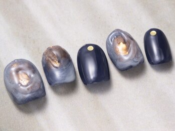 アイネイルズ 天神今泉店(I-nails)/【Yuka.t】ネイビーニュアンス