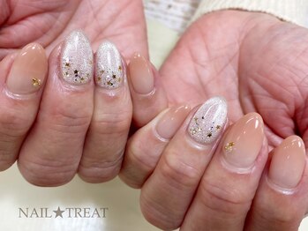 ネイルトリート 茨木駅前店(NAIL TREAT)/ホワイトマグ＆星ホロ！