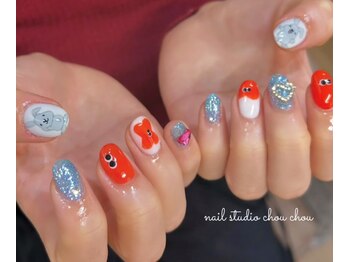 ネイルアンドアイラッシュスタジオ シュシュ(chouchou)/宮崎担当・手描きキャラ春夏秋冬