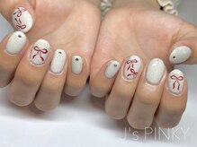 ネイルスペース ジェイズ ピンキー(NAIL SPACE J's PINKY)/砂ジェルリボン