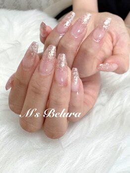 長さ出しラメグラデーション