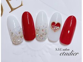 キラキラハートネイル☆