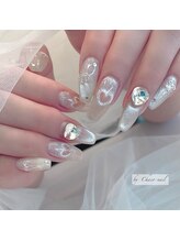 チャコネイル(chaco-nail)/ホワイト韓国ハートネイル