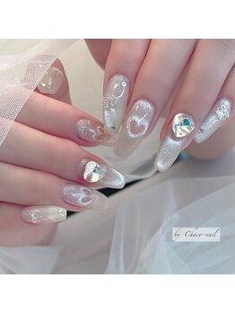 チャコネイル(chaco-nail)/ホワイト韓国ハートネイル