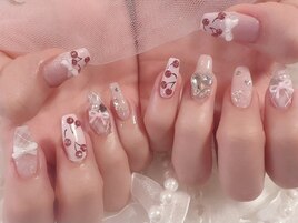 ガーリーネイル/さくらんぼ