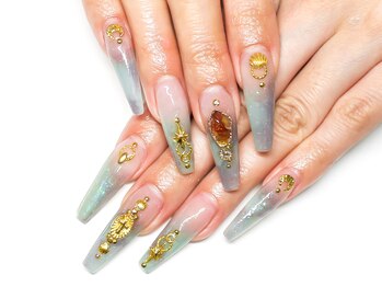 エムネイル(M-Nail)/★くすみカラーマーブルネイル★