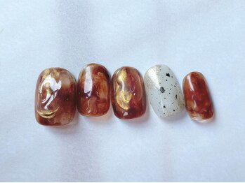 アイネイルズ 梅田店(I nails)/ぷくぷく秋ニュアンスネイル