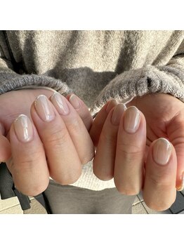 エニー ネイル 鳥栖店(ANY Nail)/シンプル+ラメライン◎