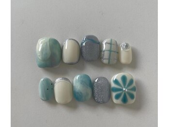 リサライオン(Lisa Lion)/持ち込みデザイン☆水色グラデ