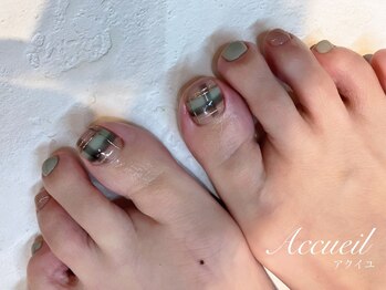 アクイユ 銀座店(ACCUEIL)/カジュアルチェック柄nail