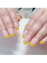 ネイルアンドまつげエクステ専門サロン スリー(THREE)/イエローフレンチ