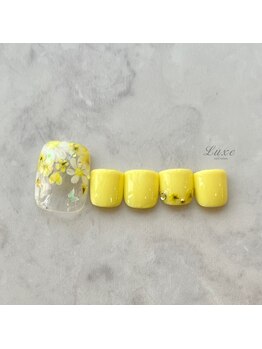 フットネイル お花畑ネイル
