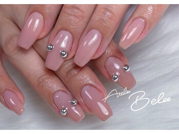 アトリエベベ(Atelier Bebe)/シルバーワンポイントネイル