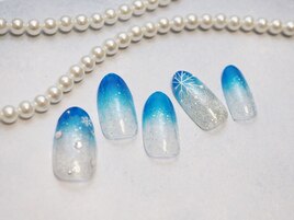 雪の結晶フレンチネイル