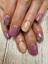 ネイルベース ネイル ケア サロン ミウラ(miura)/春のフラワーネイル