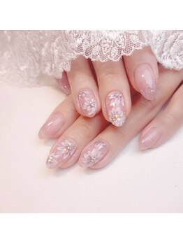ピオニーネイル(peony nail)/ふんわりフラワー