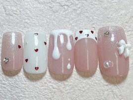 ハートリボンネイル