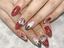 バレンタインネイル