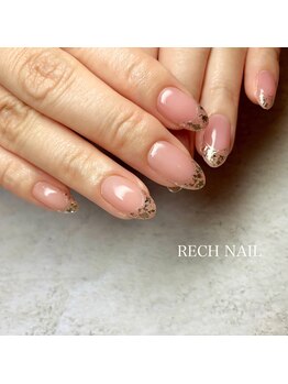 レッシュネイル サロンアンドスクール(RECH NAIL salon&school)/箔でフレンチ