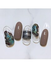アラ ウィー ナッティー ネイル 北千住店(Aala wi Natty nail)/turquoise×silver