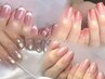 人気No1《ドライケア付》 ワンカラー/グラデ/マグネットネイル￥6600～￥9350