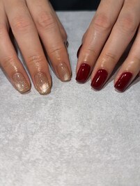 マグネット×ボルドーワンカラー