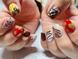 バレンタインネイル