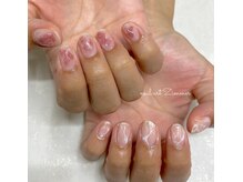 ネイルアート ジマー/クリアニュアンスちぐはぐコース