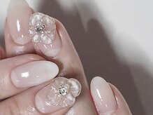 ネイルズ バイ ユイ 外苑前(Nails by Yui)/パールカラー3Dフラワー