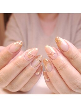 ピオニーネイル(peony nail)/新春水引デザイン