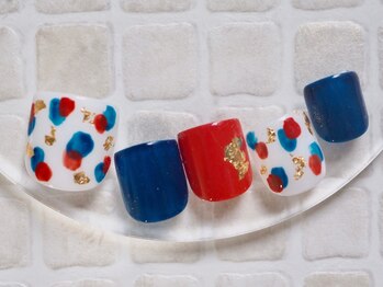 ネイルサロン ブランシュール(Nail Salon Blancheur)/トリコロールニュアンスドット