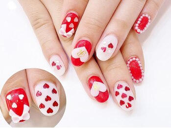 ジェルアート放題★ハートネイル