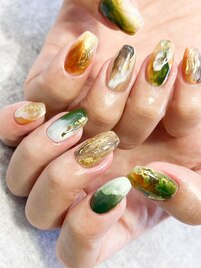 秋色ニュアンスネイル