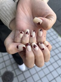 バレンタインネイル